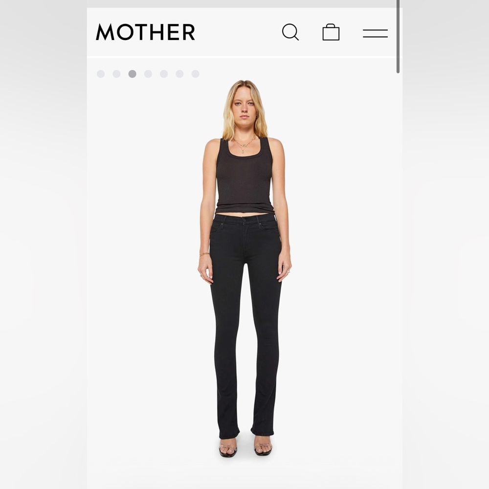MOTHER Black Denim Jeans